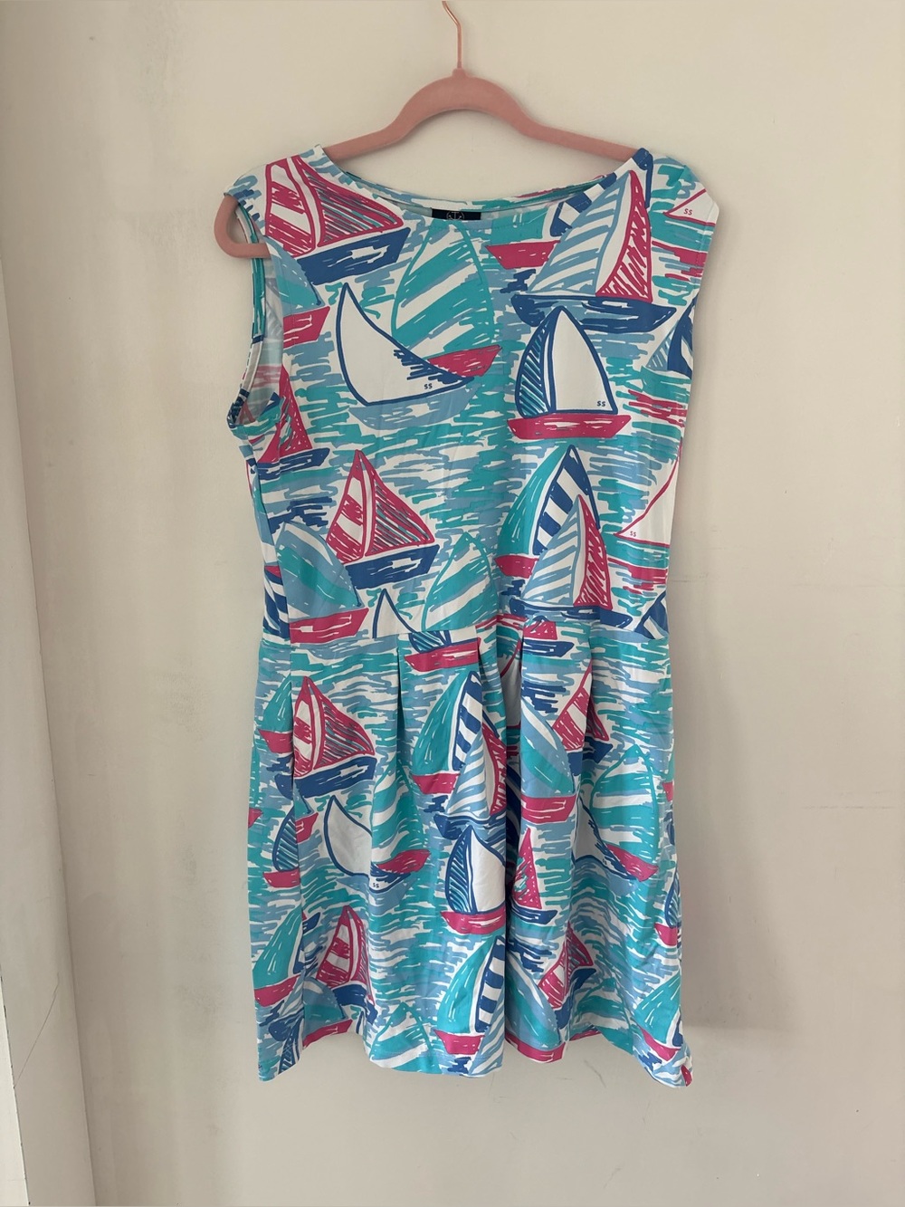 Sailor Sailor XL Sailboat Jersey Mini Sleeveless Dress